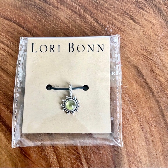 sterling peridot Charm August birthstone gem - Picture 2 of 7